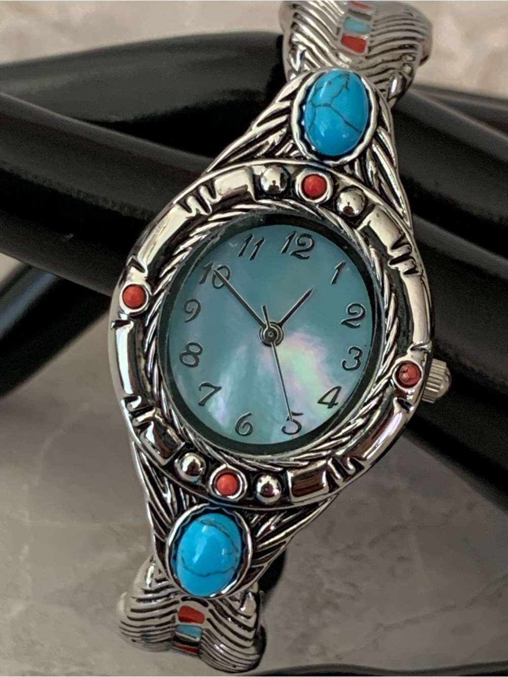 Bradford Exchange “Sedona Sky" Native American-Inspired Women's Cuff Watch